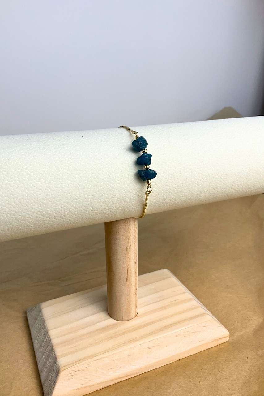 Oceanic Raw Apatite - Bracelet - Hi Handmade