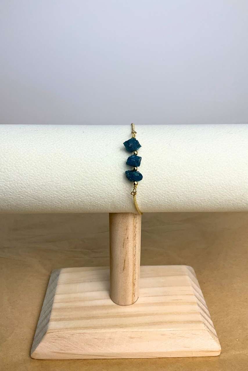 Oceanic Raw Apatite - Bracelet - Hi Handmade
