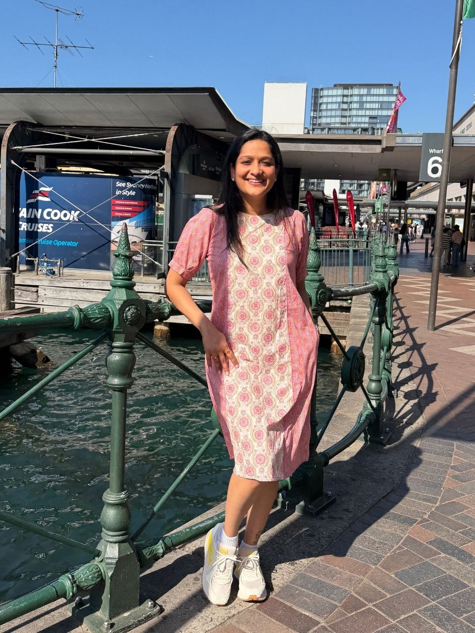 Panel Shift Dress - Pink - Hi Handmade