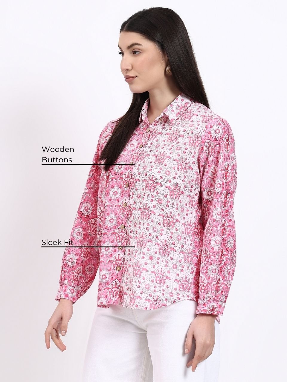 Panel Shirt - Pink - Hi Handmade