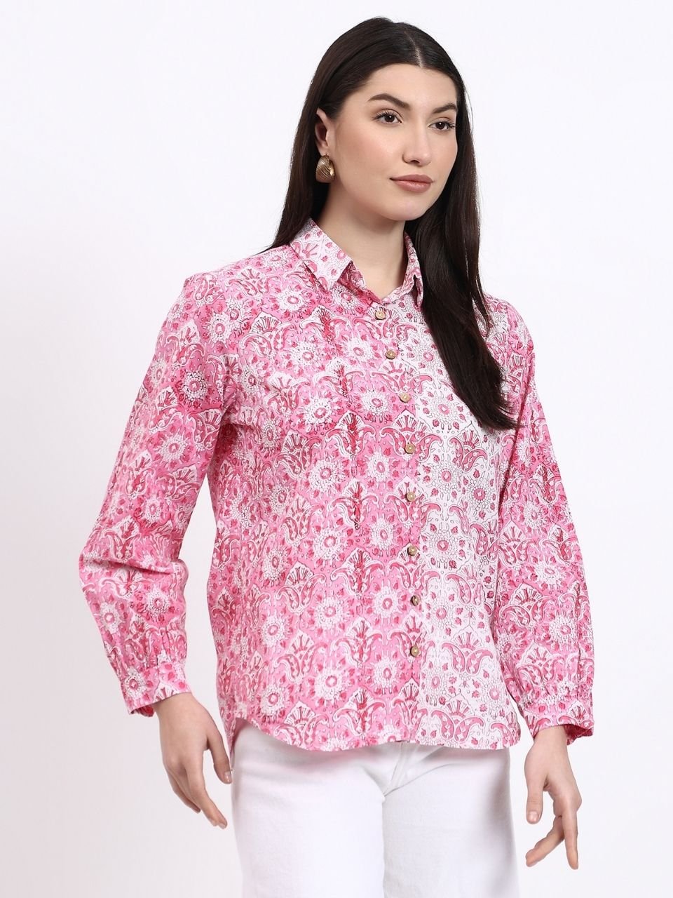 Panel Shirt - Pink - Hi Handmade