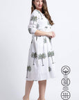 Paro Cotton Midi Dress - Hi Handmade