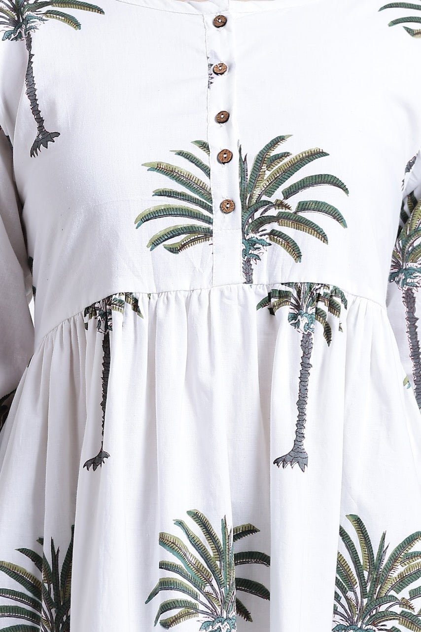 Paro Cotton Midi Dress - Hi Handmade
