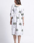 Paro Cotton Midi Dress - Hi Handmade