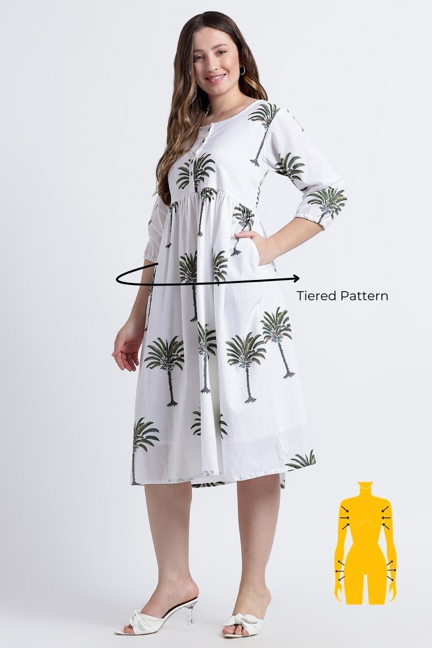 Paro Cotton Midi Dress - Hi Handmade