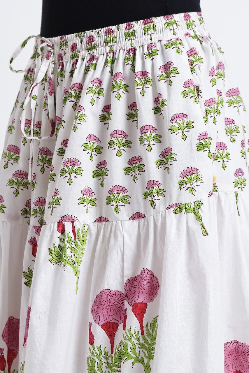 Payal Cotton Maxi Skirt - Hi Handmade