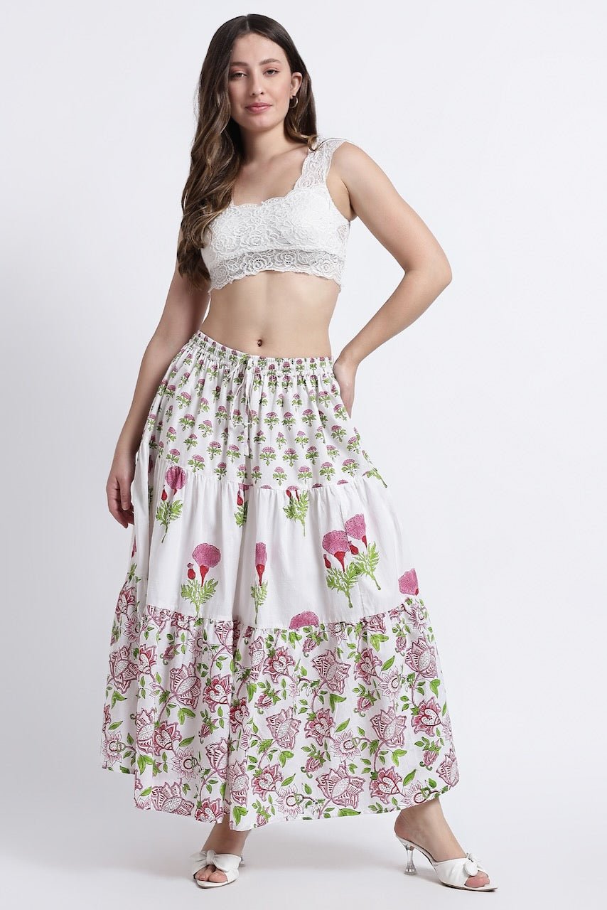 Payal Cotton Maxi Skirt - Hi Handmade