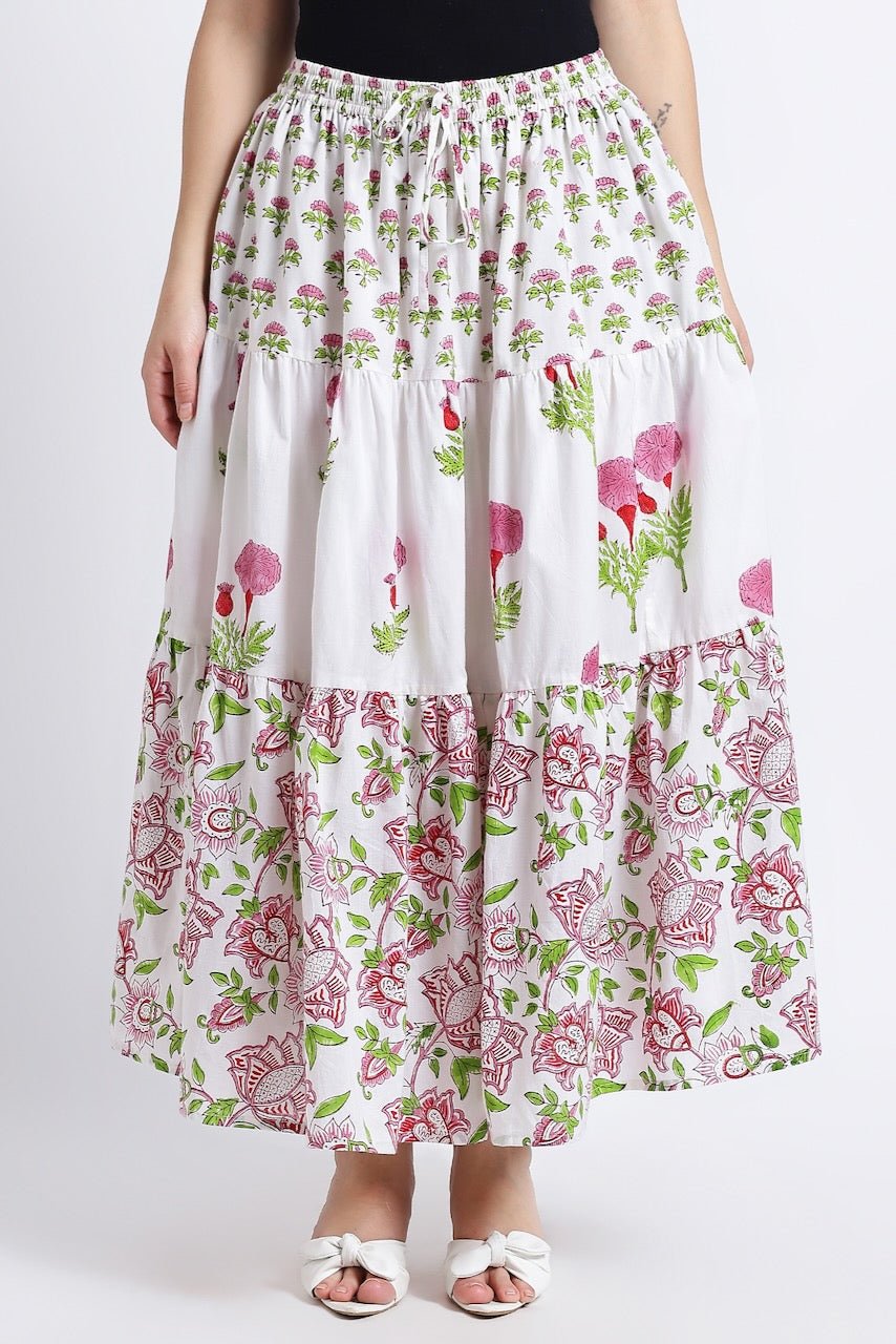 Payal Cotton Maxi Skirt - Hi Handmade