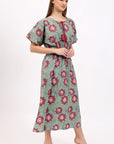 Pia Lounge Dress - Lotus Green - Hi Handmade