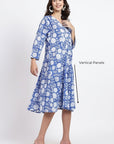 Priya Cotton Midi Dress - Blue - Hi Handmade