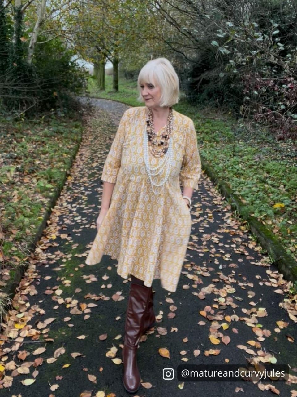 Priya Panel Midi Dress - Mustard - Hi Handmade