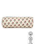 Quilted Makeup Case - Floral White - Hi Handmade