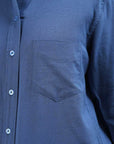 Relaxed Cotton Shirt - Ocean - Hi Handmade