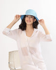Reversible Bucket Hat - Argyle Ocean - Hi Handmade
