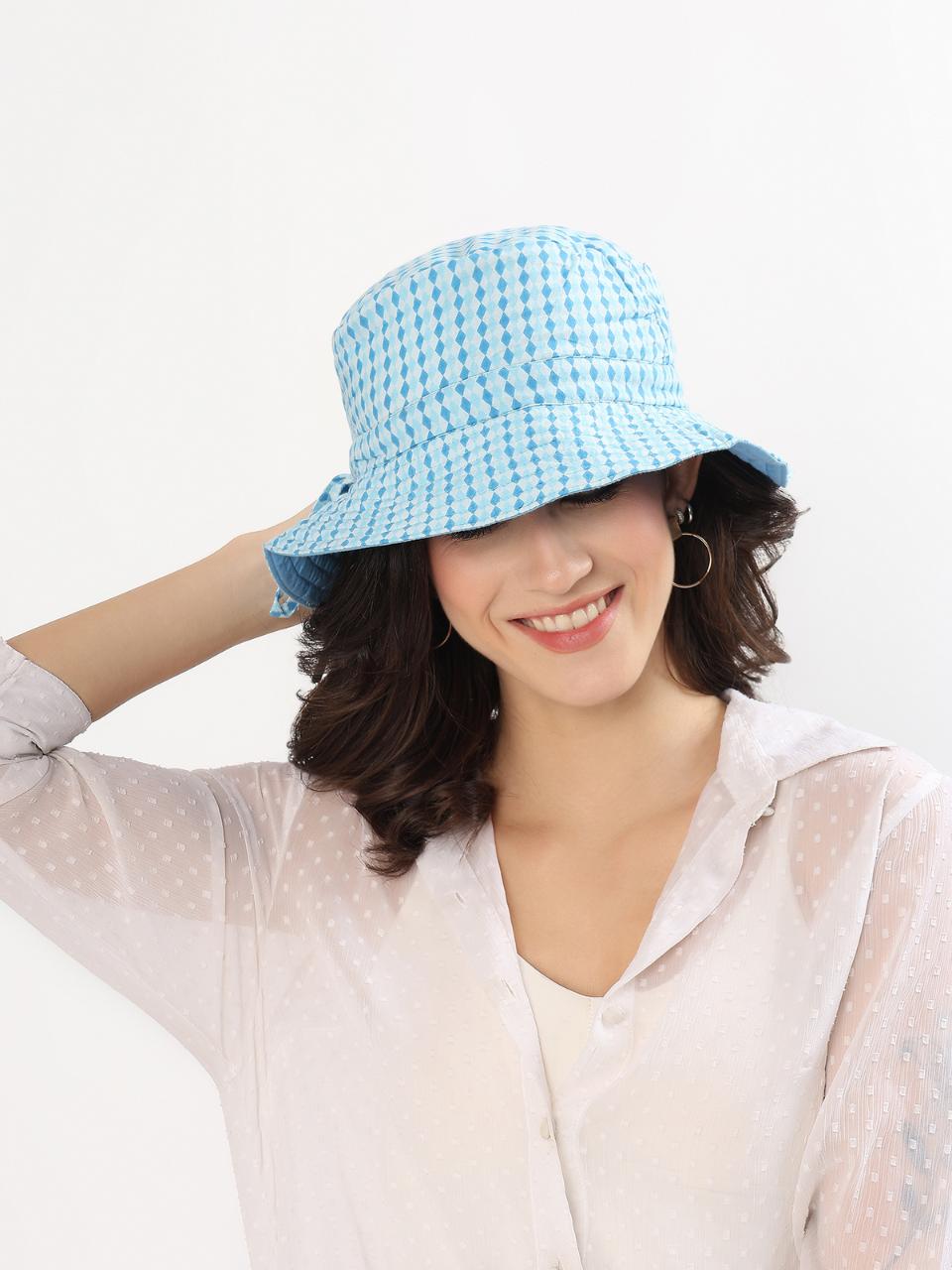 Reversible Bucket Hat - Argyle Ocean - Hi Handmade