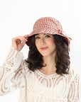 Reversible Bucket Hat - Argyle Sand - Hi Handmade