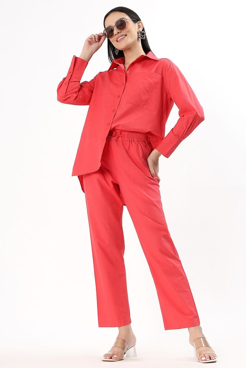 Roma 4 - Pocket Pant - Hibiscus - Hi Handmade