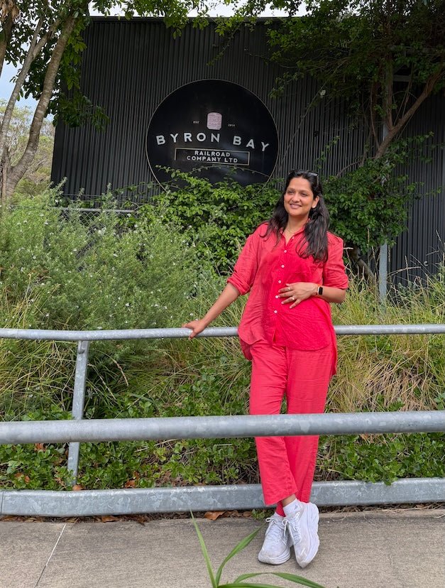 Roma 4 - Pocket Pant - Hibiscus - Hi Handmade