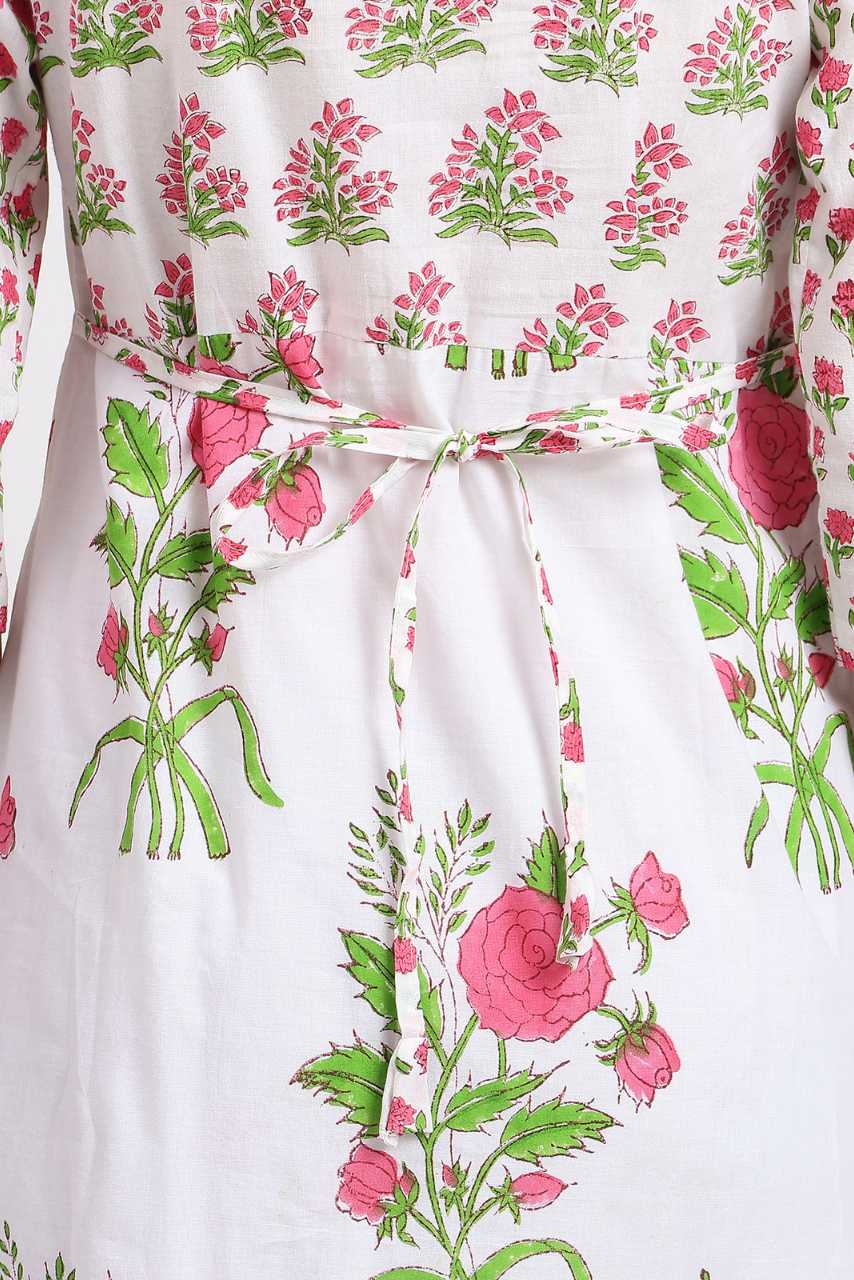 Rose Maxi Dress - White - Hi Handmade