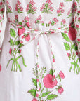 Rose Maxi Dress - White - Hi Handmade