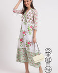 Rose Maxi Dress - White - Hi Handmade