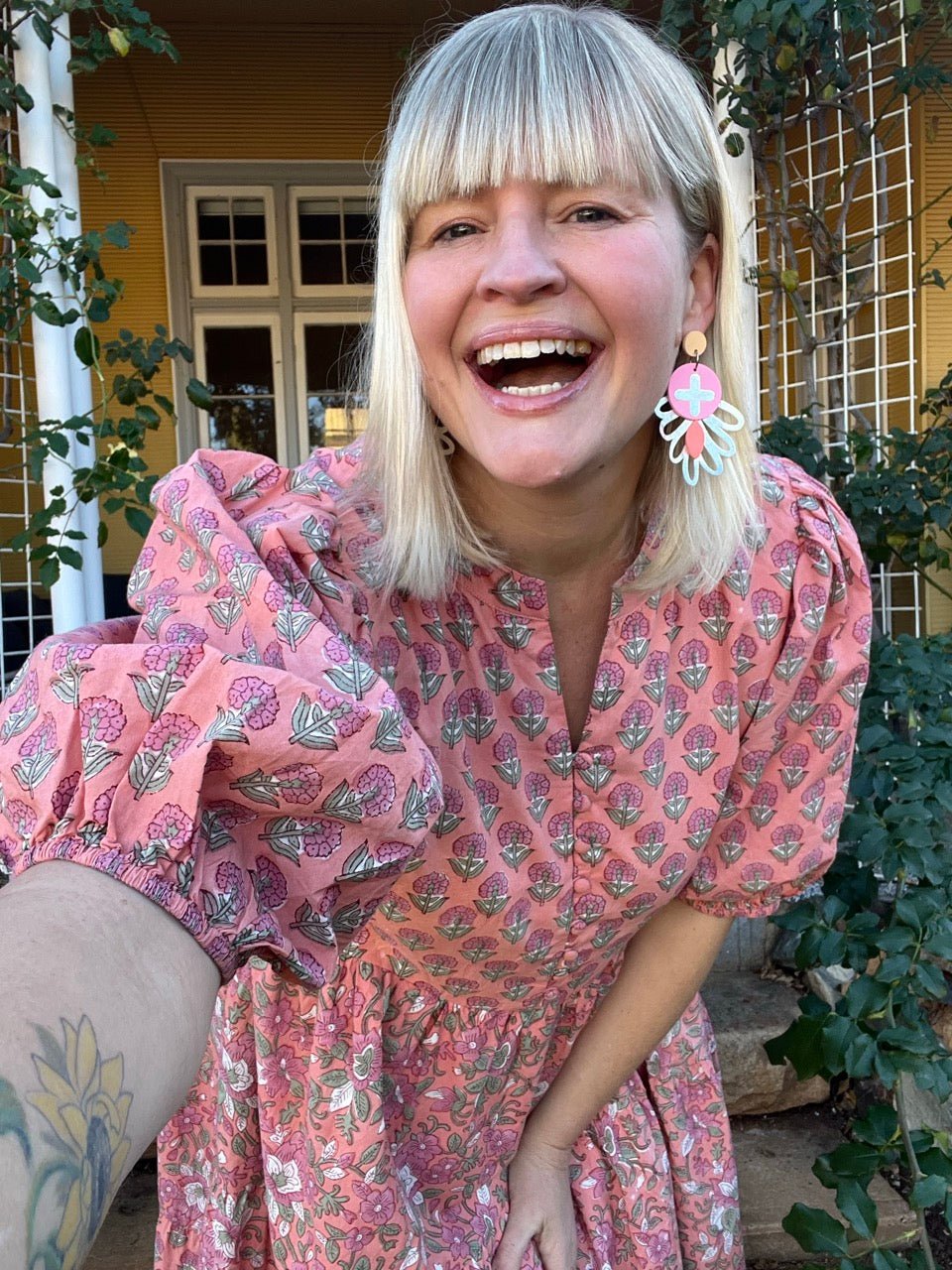 Sahiba Maxi Dress - Blush - Hi Handmade