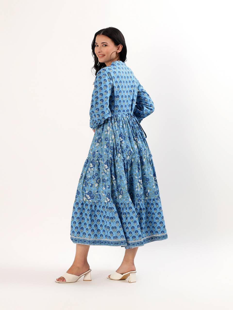 Sahiba Maxi Dress - Ocean - Hi Handmade