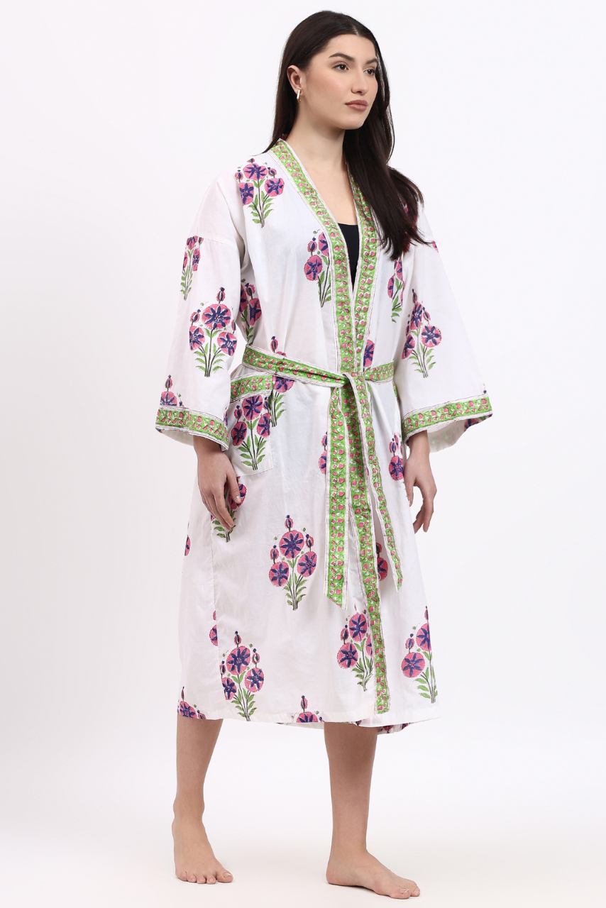 Chondon Robe Cotton Kimono Robe - Orchid – Hi Handmade