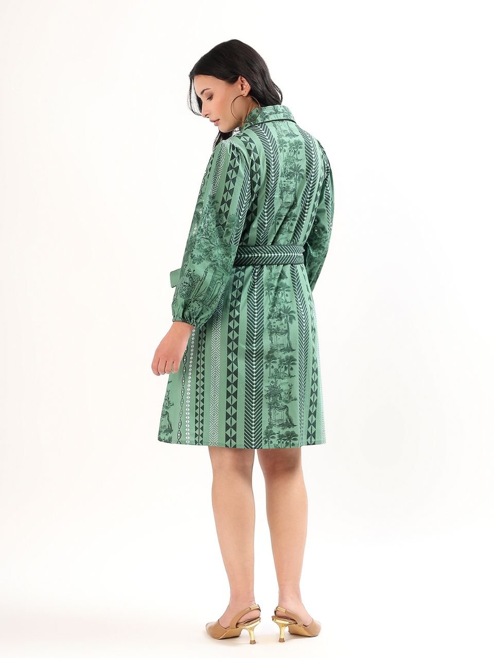 Sia Shirt Dress - Fern Bay - Hi Handmade