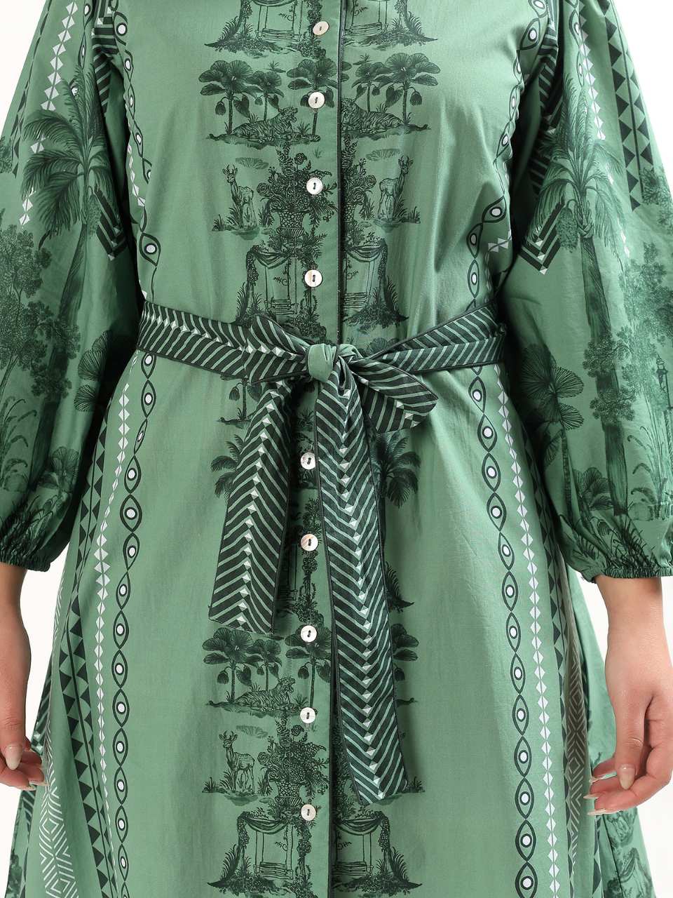 Sia Shirt Dress - Fern Bay - Hi Handmade