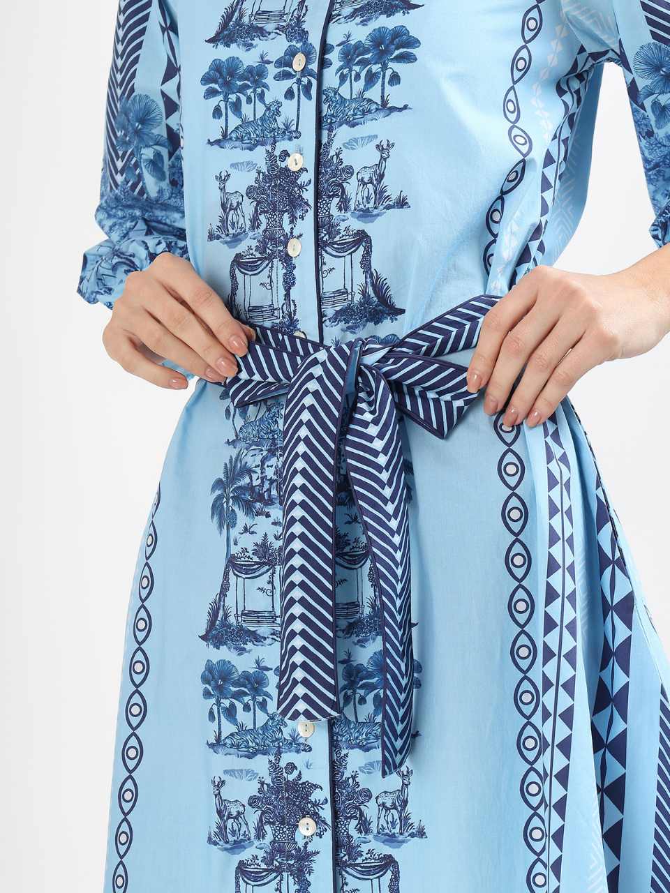 Sia Shirt Dress - Oyster Bay - Hi Handmade