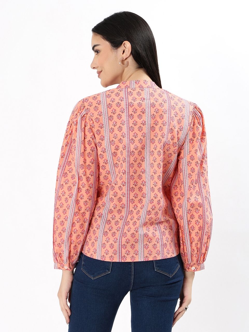 Soft Bloom Cotton Top - Peach - Hi Handmade