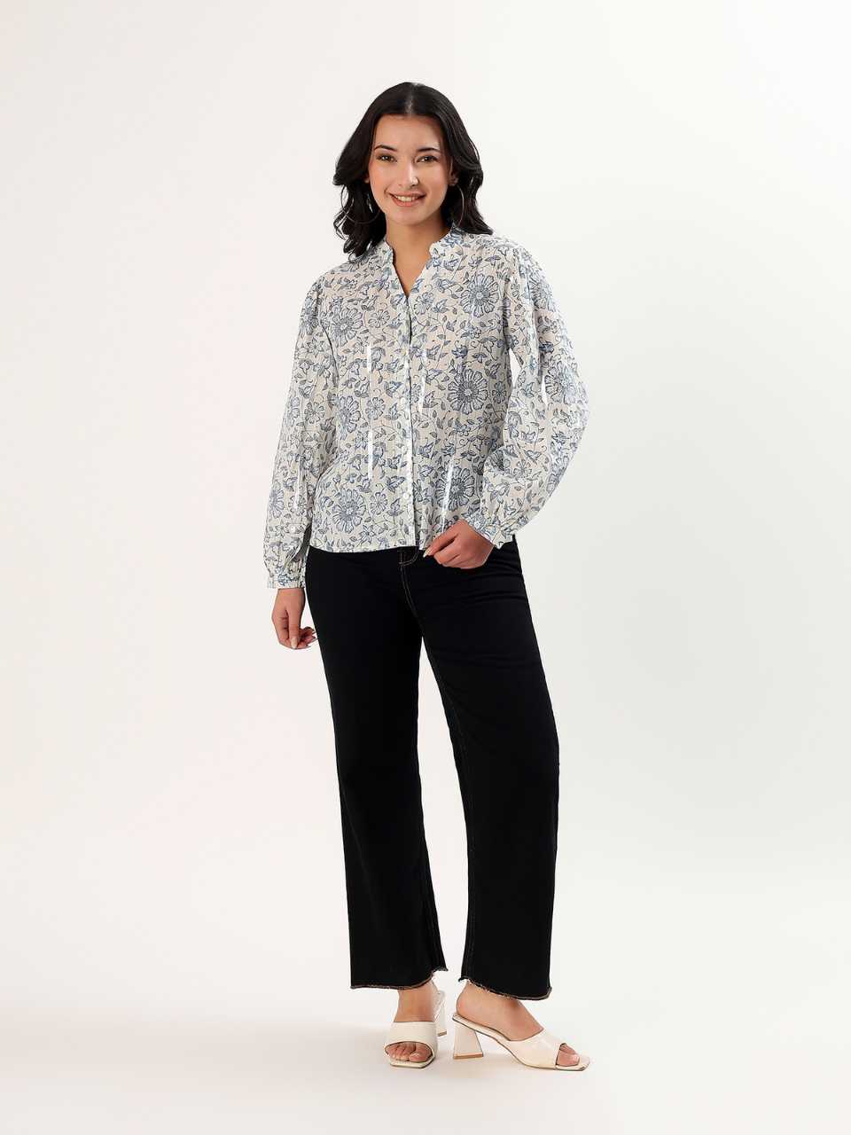 Soft Bloom Cotton Top - Reflective Daisy - Hi Handmade