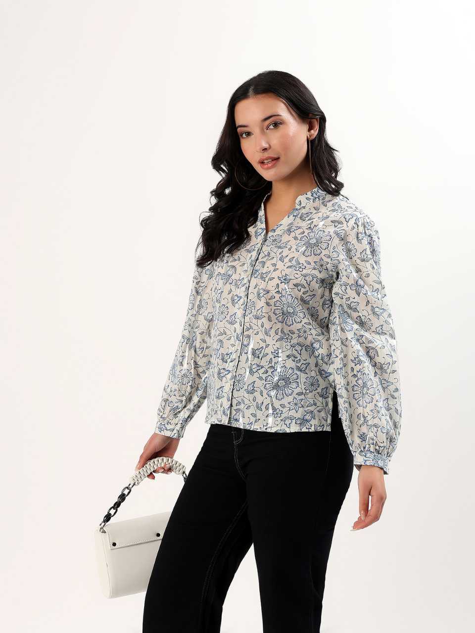 Soft Bloom Cotton Top - Reflective Daisy - Hi Handmade