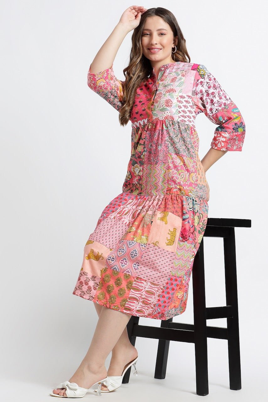 Sustainable Fashion - Patchwork Dress - Hi Handmade