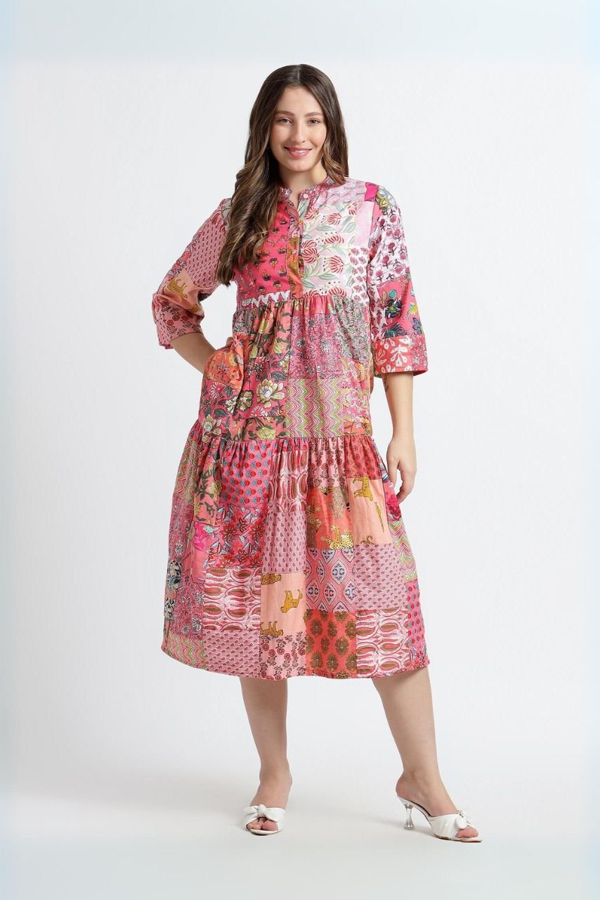 Sustainable Fashion - Patchwork Dress - Hi Handmade