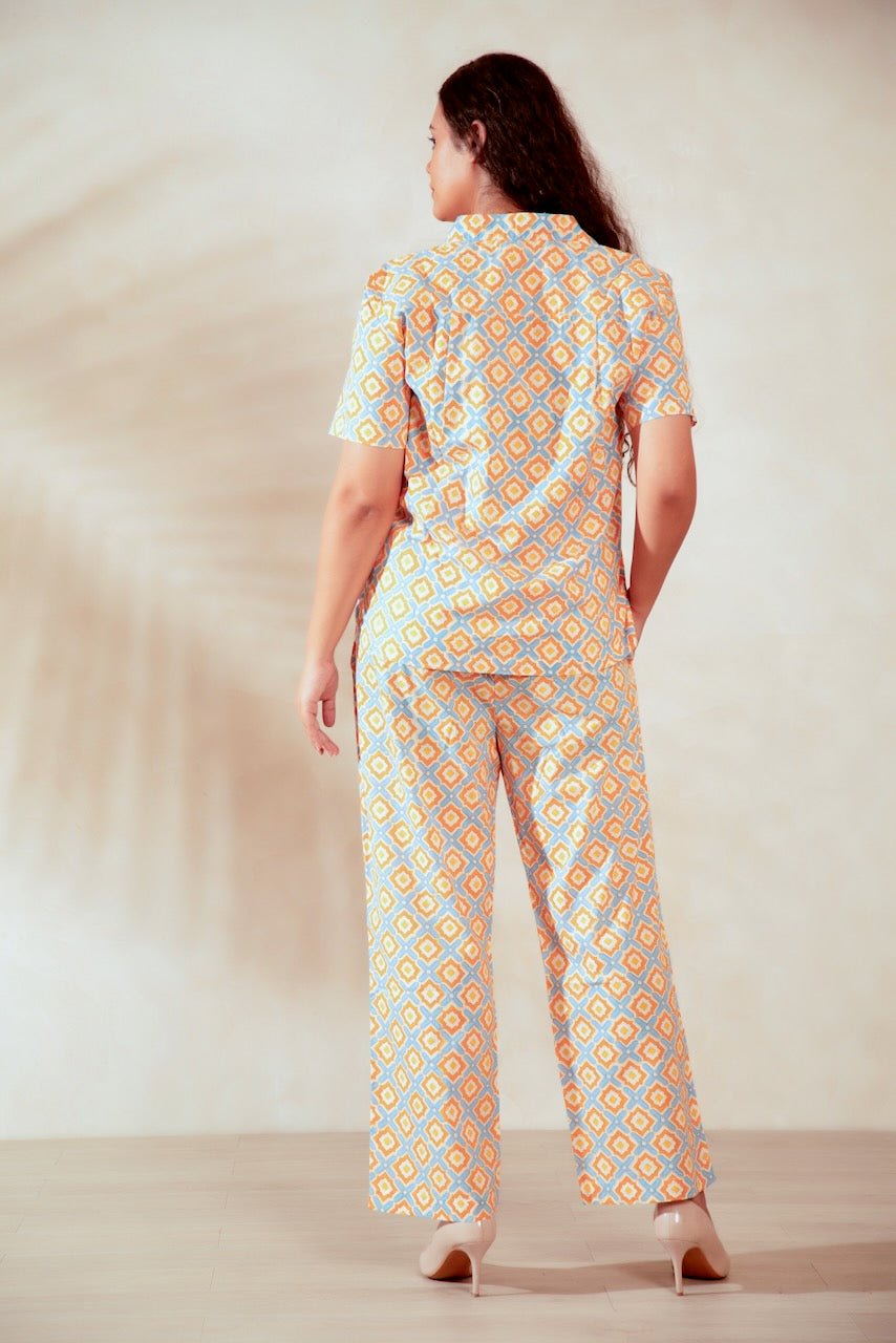Sydney Cotton Lounge Pant - Coral - Hi Handmade