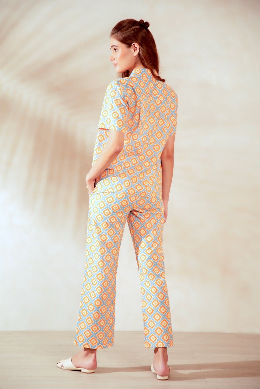 Sydney Cotton Lounge Pant - Coral - Hi Handmade