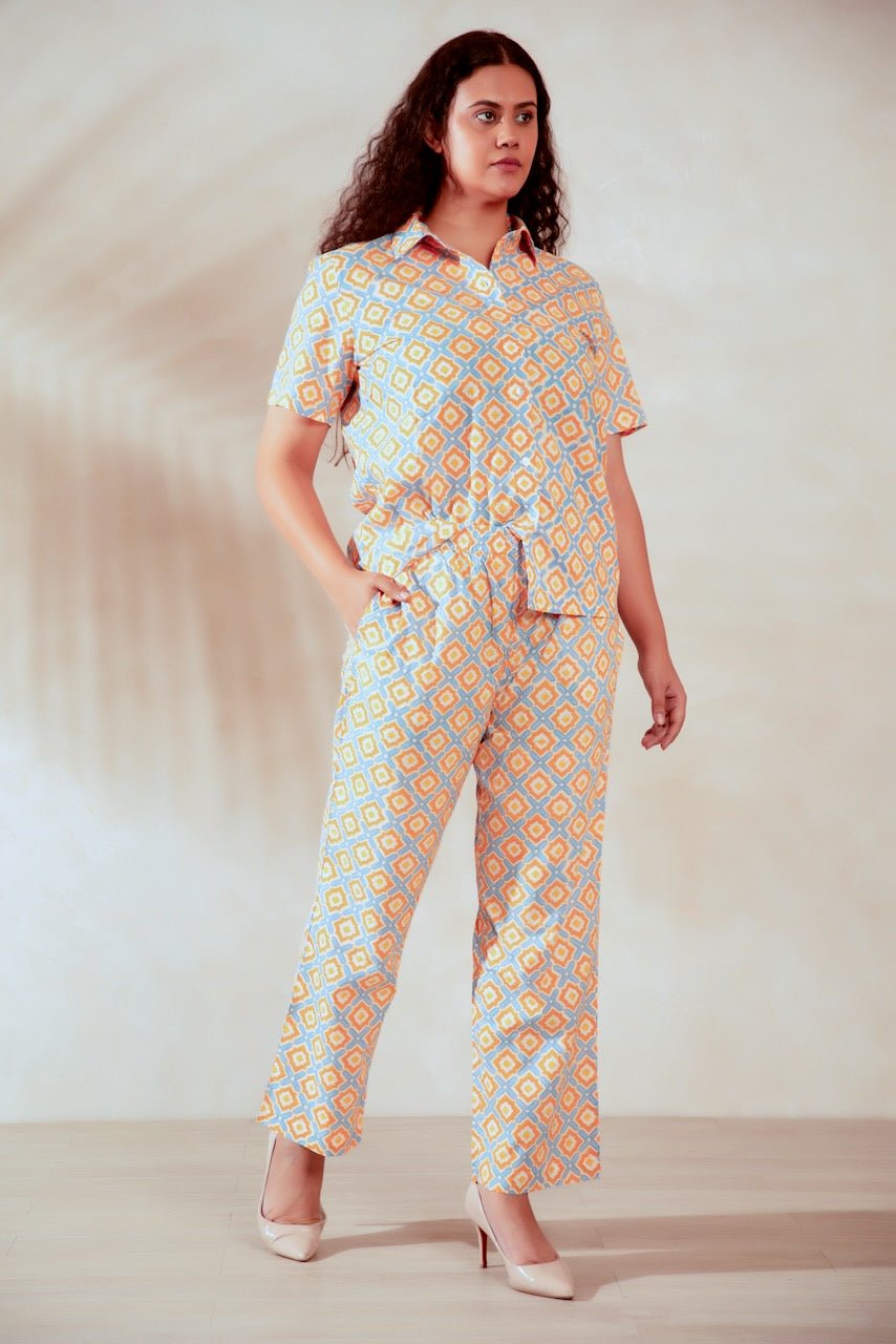 Sydney Cotton Lounge Pant - Coral - Hi Handmade