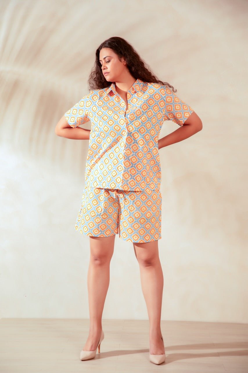 Sydney Cotton Shorts - Coral - Hi Handmade