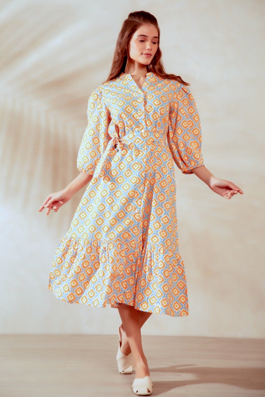 Sydney Maxi Shirt Dress - Coral - Hi Handmade