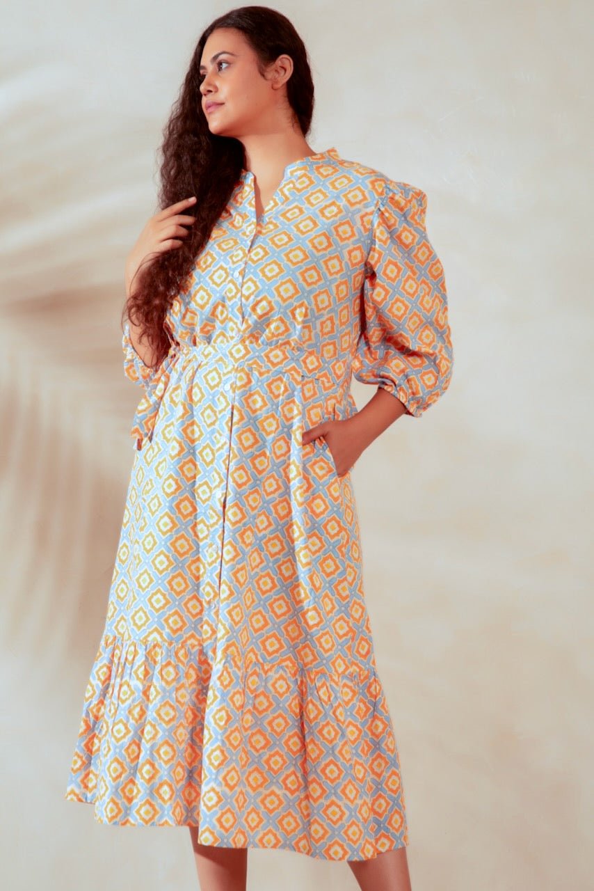 Sydney Maxi Shirt Dress - Coral - Hi Handmade