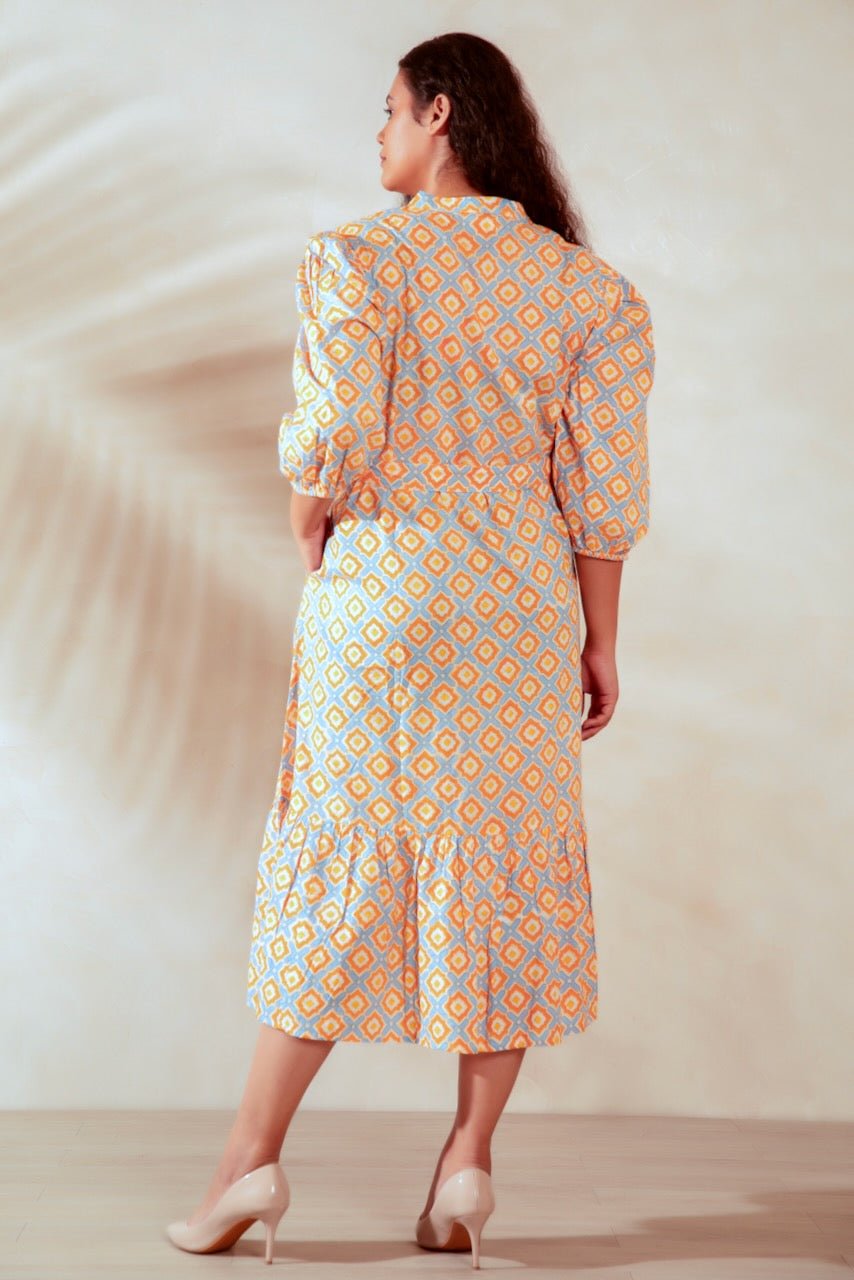 Sydney Maxi Shirt Dress - Coral - Hi Handmade