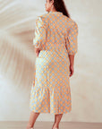 Sydney Maxi Shirt Dress - Coral - Hi Handmade