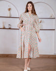 Sydney Maxi Shirt Dress - Strawberry - Hi Handmade