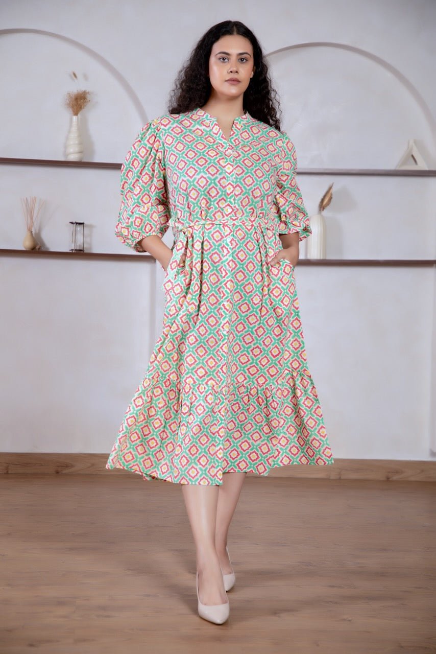 Sydney Maxi Shirt Dress - Strawberry - Hi Handmade
