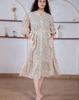 Sydney Maxi Shirt Dress - Strawberry - Hi Handmade