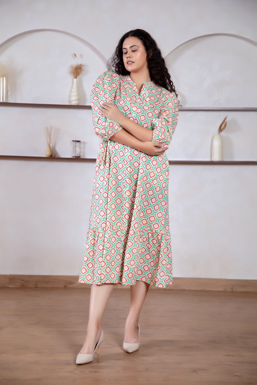 Sydney Maxi Shirt Dress - Strawberry - Hi Handmade