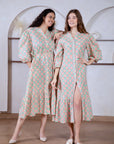 Sydney Maxi Shirt Dress - Strawberry - Hi Handmade