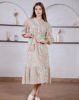 Sydney Maxi Shirt Dress - Strawberry - Hi Handmade